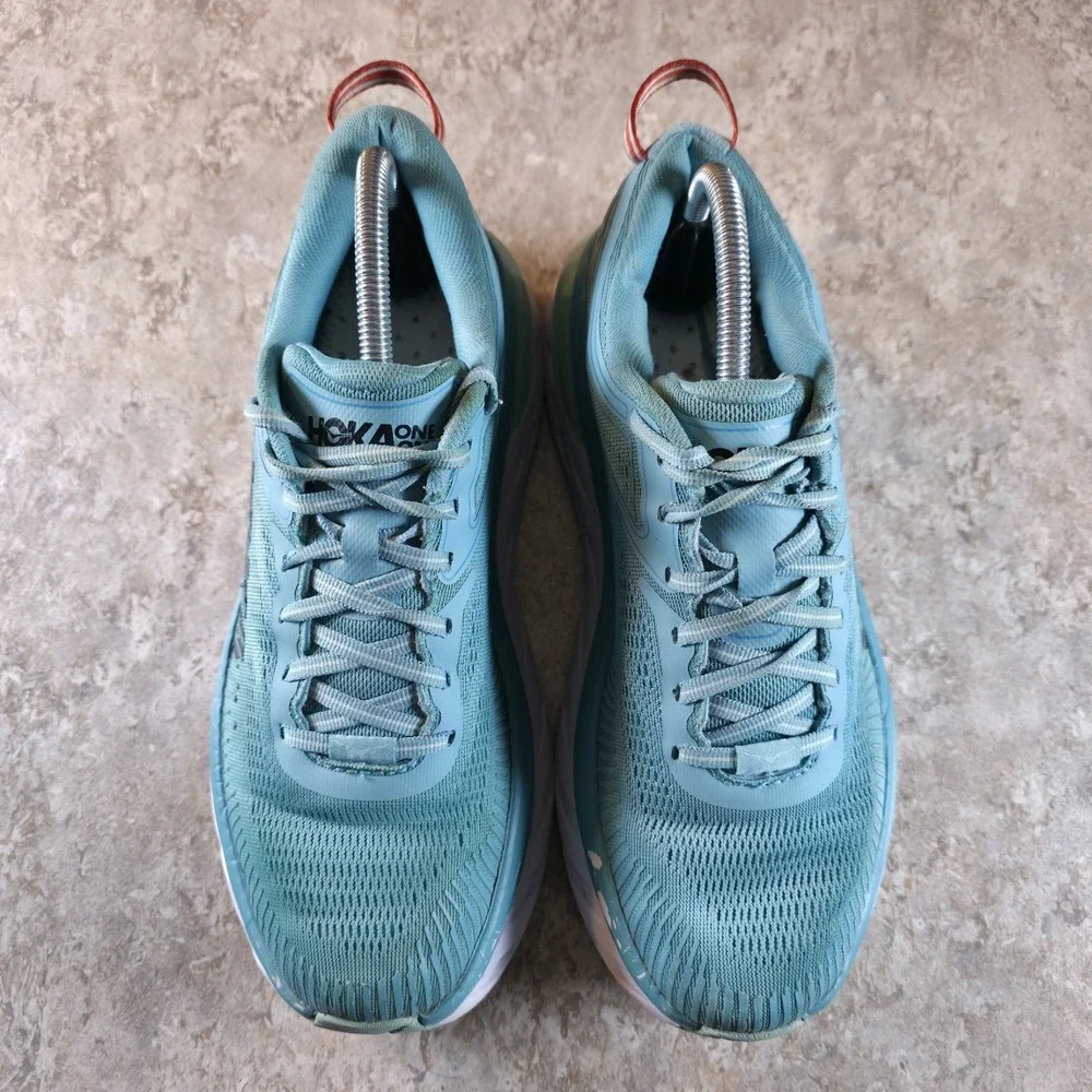 Hoka One One Bondi 7 Women's Size 9.5 Eggshell Blue Shoes Blue‎ *No Insoles*
